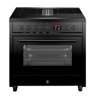 Enfasi Mistral - Induktionskomfur med downdraft-emhætte (All Black)