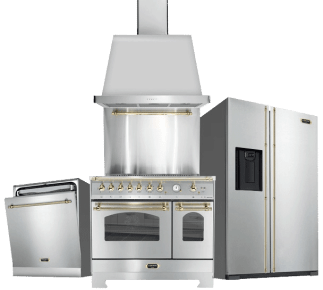 Ensemble de cuisine - Lofra Dolcevita 90 cm (cuisinière à induction + lave-vaisselle + réfrigérateur + crédence + hotte)