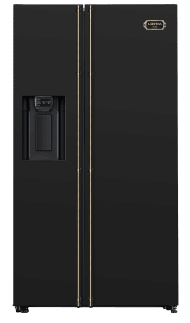 (Outlet) - Dolce Vita Kylskåp (Svart/Brons) - 90 cm