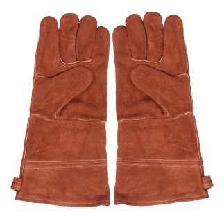 Leather barbecue gloves - One size
