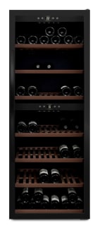 (Outlet) - Frittstående vinskap - WineExpert 126 Fullglass Black 