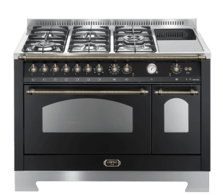 dolce-vita-gasherd-mit-keramikkochfeld-120-cm-2-backofen-schwarz-bronze