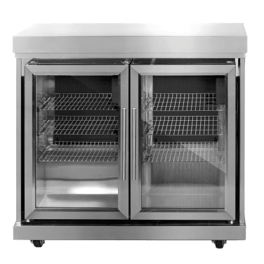 Stainless Collection - Modul mit Doppeltür-Kühlschrank 