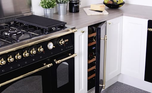 Range cooker and wine cooler