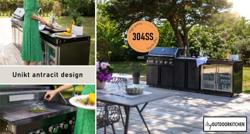 Sorte udekøkken - Myoutdoorkitchen - Black Collection