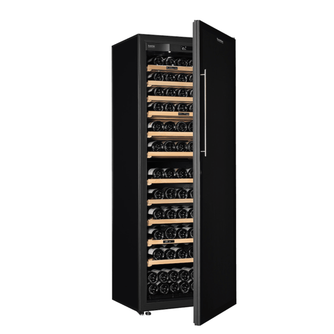 vinlagringsskap-la-premiere-solid-black-door-premium-pack