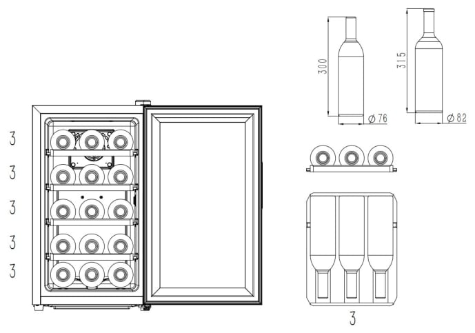 cave-a-vin-thermoelectrique-a-pose-libre-northern-collection-15-black