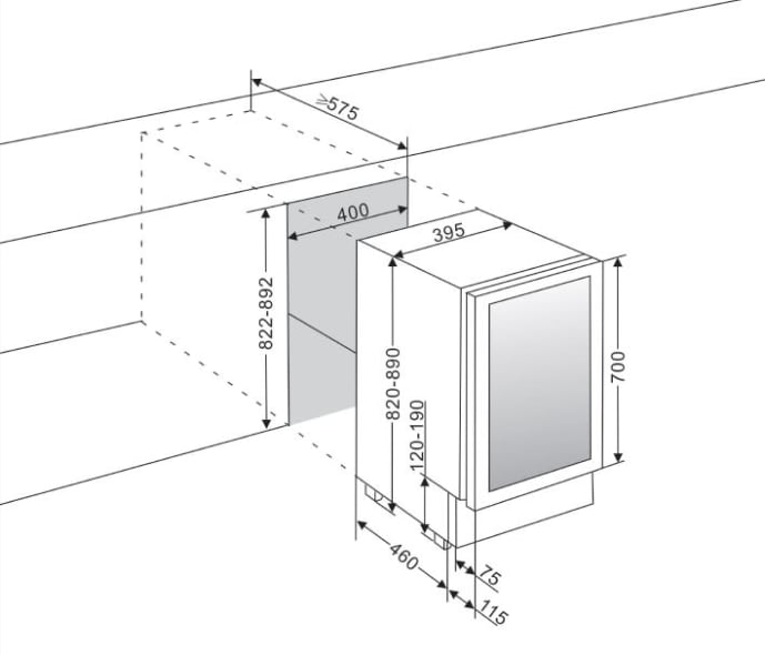 outlet-innbyggbart-olskap-rustfri-beerserver-40-stainless