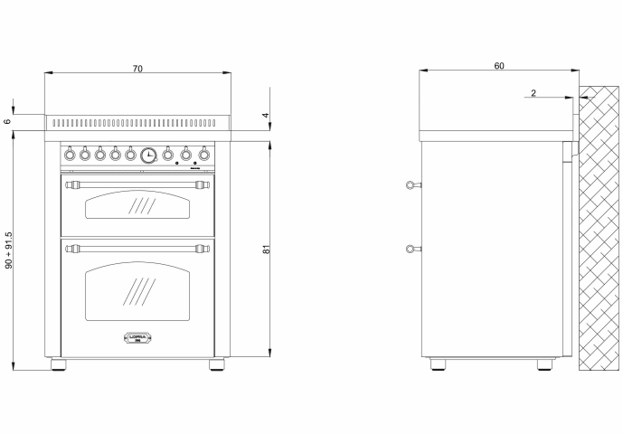 piano-de-cuisson-dolce-vita-70-cm-2-fours-acier-inoxydable-laiton-induction