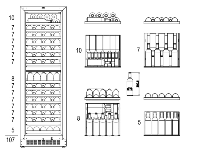 built-in-wine-fridge-winecave-infinite-187d-push-pull