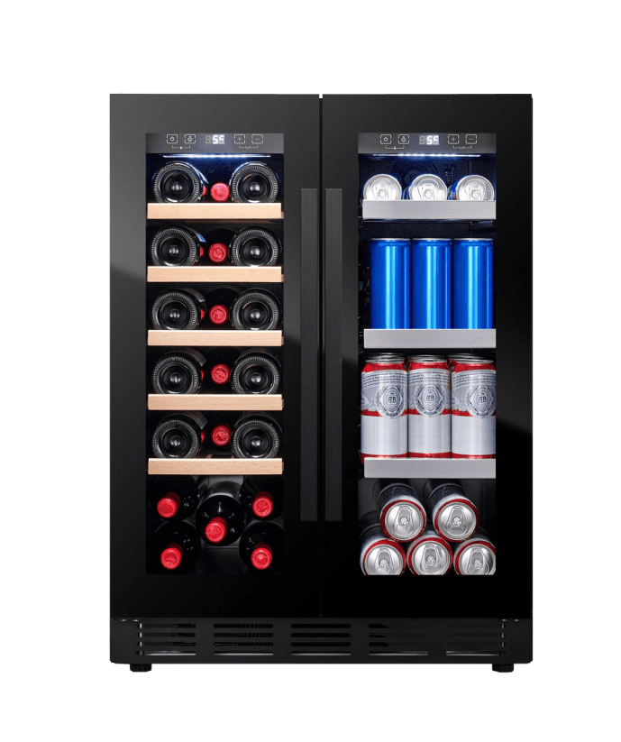 outlet-innbyggbar-vin-og-olskap-arctic-collection-60-duo-fullglass-black