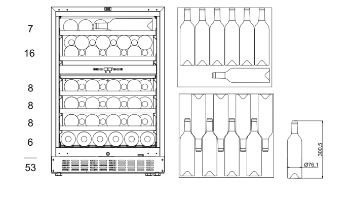 outlet-vinkoleskab-til-indbygning-winecave-exclusive-780-60d-panel-ready