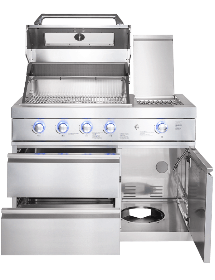 pure-barbecue-a-gaz-independant-avec-4-bruleurs-et-un-bruleur-d-appoint-infrarouge-inox