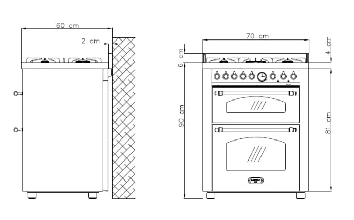 outlet-dolce-vita-range-cooker-70-cm-2-ovens-black-chrome-lpg