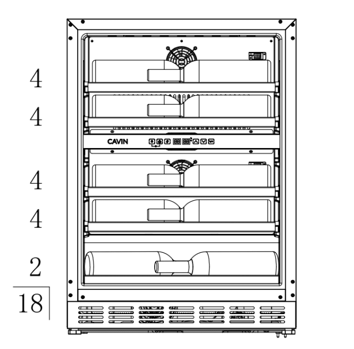 under-counter-wine-fridge-arctic-collection-60d-shallow-fullglass-black