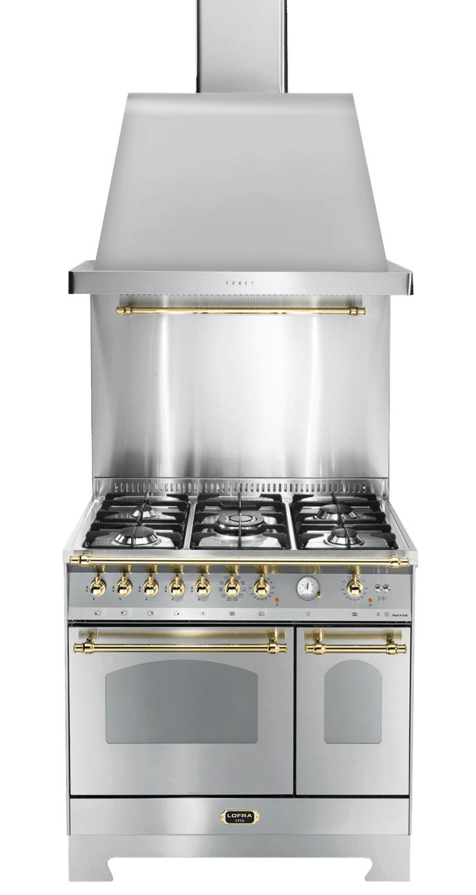 komfyrpakke-rustfri-messing-dolce-vita-90-cm-2-ovner-komfyr-vifte-veggbeskyttelse