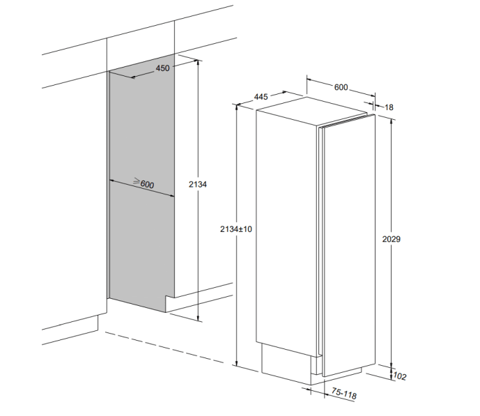 outlet-vinkoleskab-til-indbygning-edge-45d-panel-ready