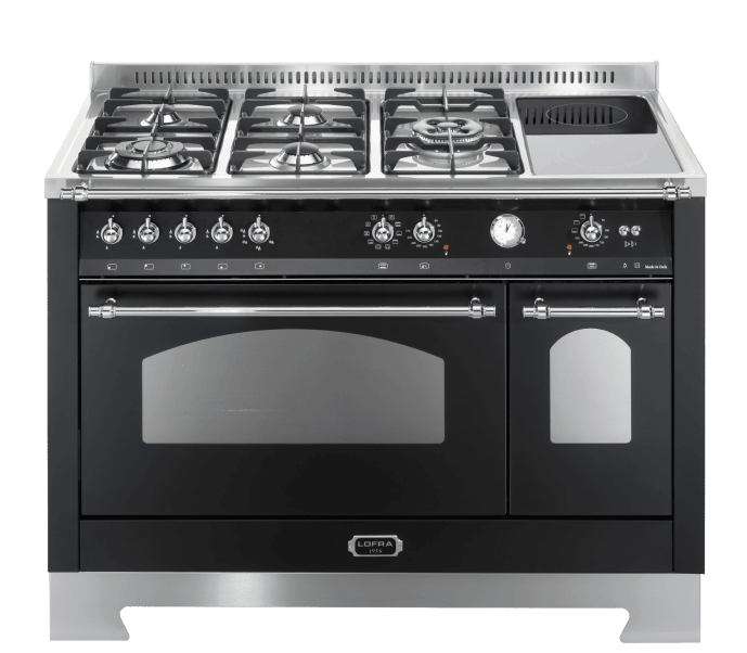 dolce-vita-gasherd-mit-keramikkochfeld-120-cm-2-backofen-schwarz-chrom