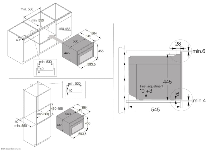 kombiovn-ocm54bgh-svart