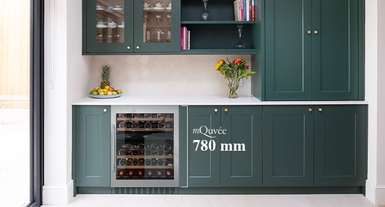 Built-in wine coolers with 780 mm door height