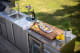 Stainless Collection - Module met koelkast en bergkastjes 