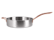 Traktörpanna med lock 28 cm - Rostfri 
