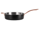 Traktörpanna med lock 28 cm - Svart