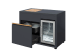 Designer Series - Free-standing module with refrigerator and storage cabinet