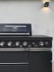 Pure - Free-standing gas grill with 4 burners and infrared side burner - Black