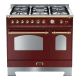 Piano de cuisson - Dolce Vita 90 cm (2 fours) (Rouge Bordeaux/Laiton) Gaz