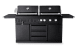 (Outlet) - Black Collection - Freistehender Gas- und Holzkohlegrill
