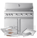 Stainless Collection - Freistehender Gasgrill mit 6 Brennern und Infrarotbrenner - Inkl. Zubehörpaket
