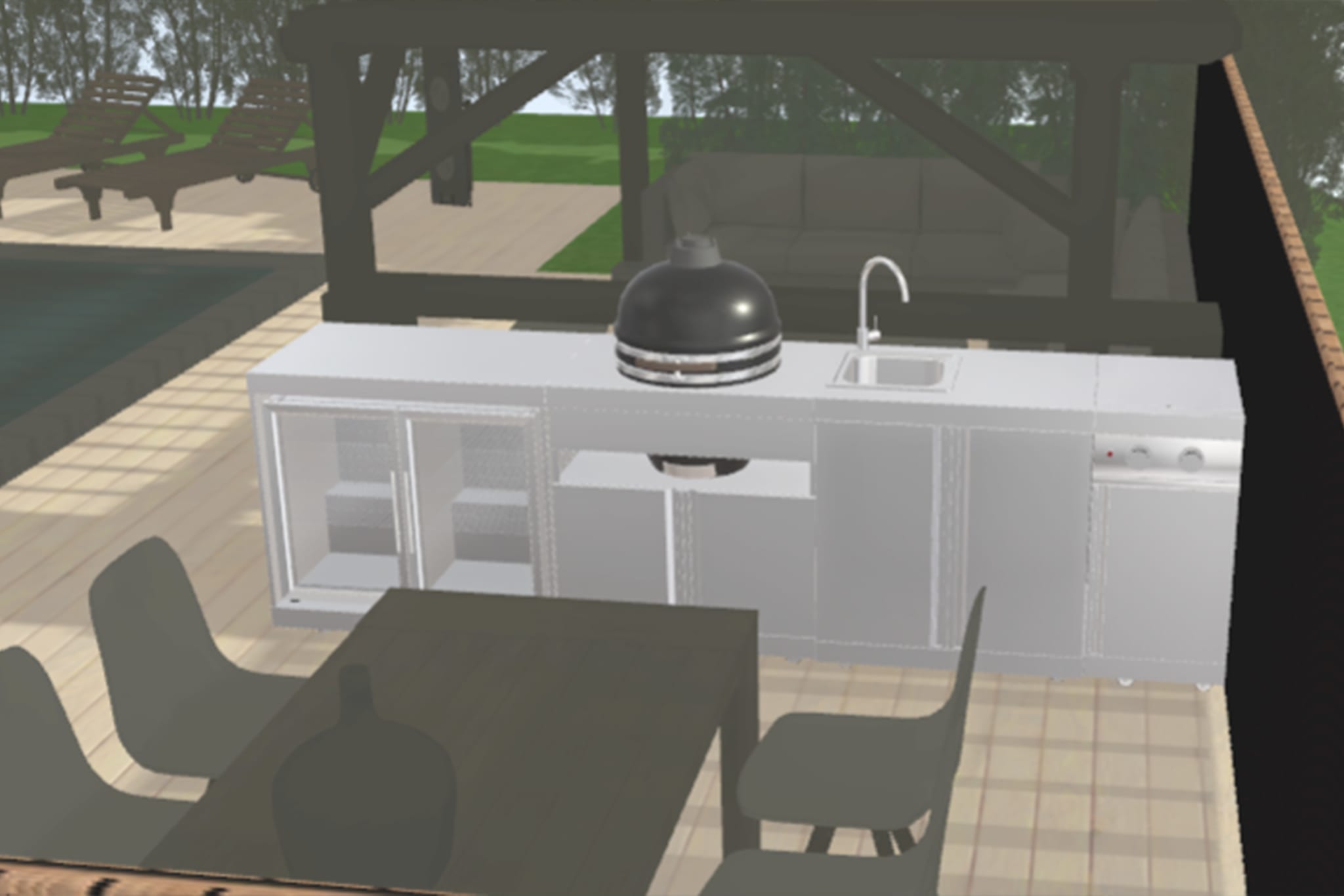 Configureer uw buitenkeuken in 3D en vraag een offerte aan
