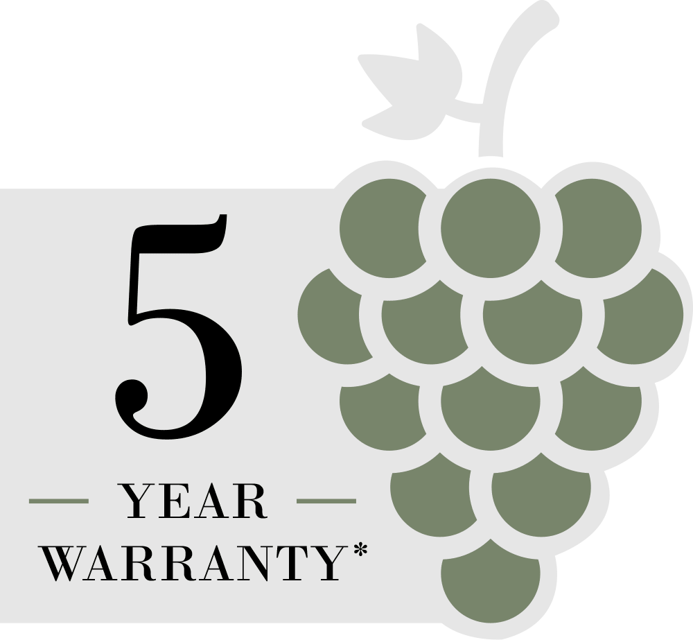 Get up to 5 years warranty when you choose a wine cooler from mQuvée!