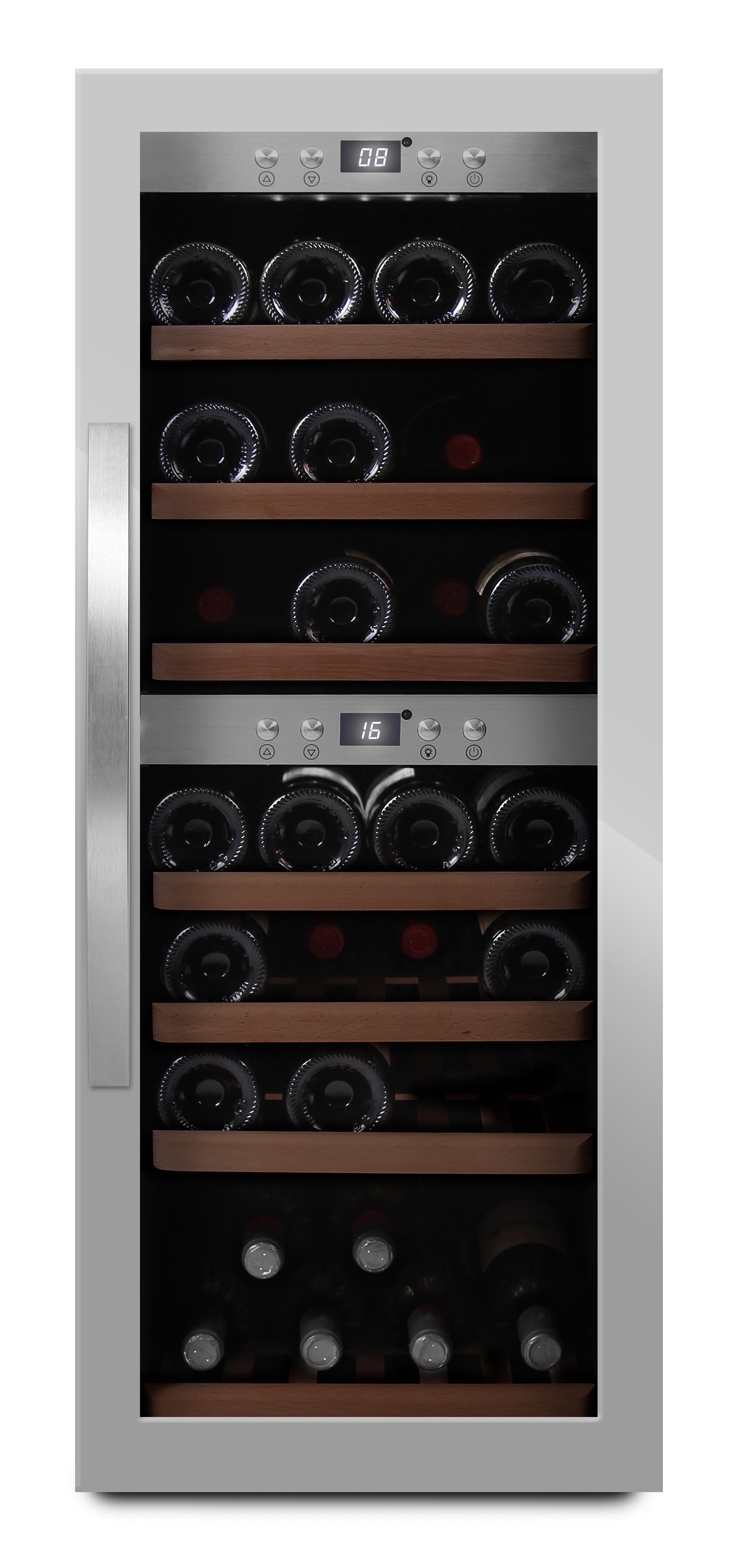 Dual zone wine cooler