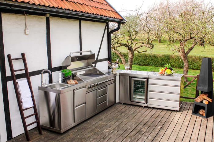 Outdoor corner kitchen discount