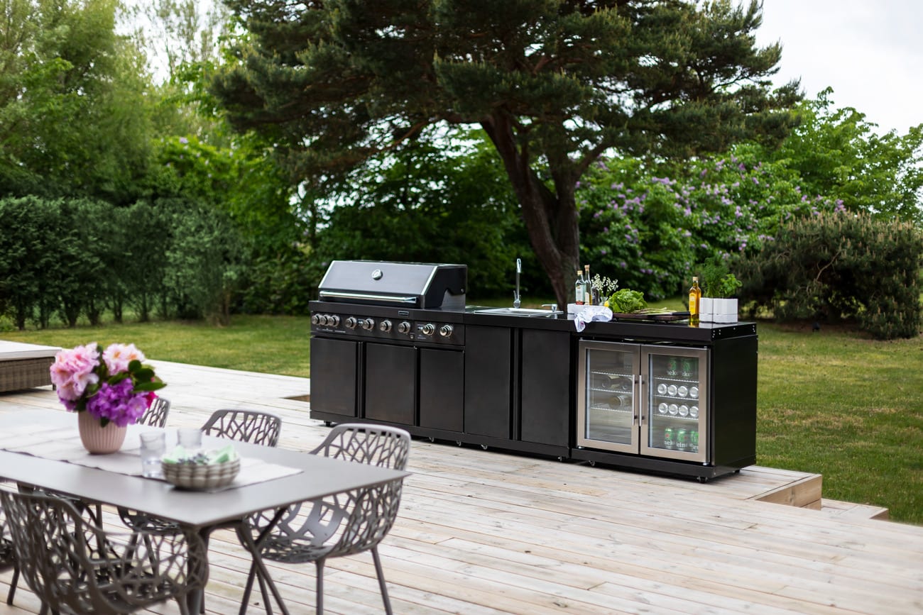 Black Collection Module fridge with double doors