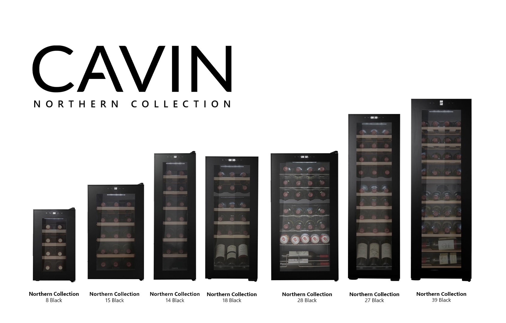 Free standing wine cooler Northern Collection 15 Black