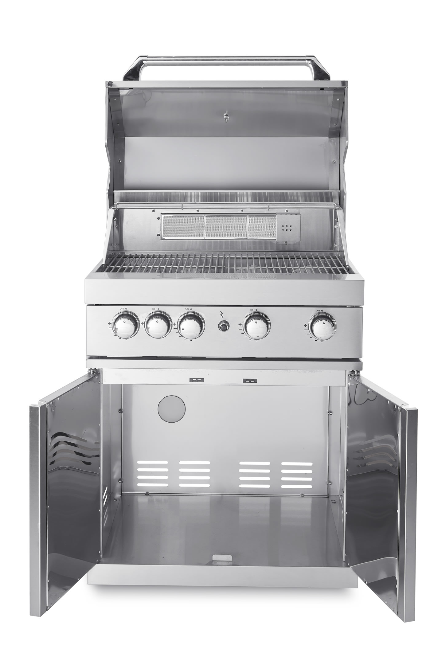 Stainless Collection Free standing gas grill with 4 efficient