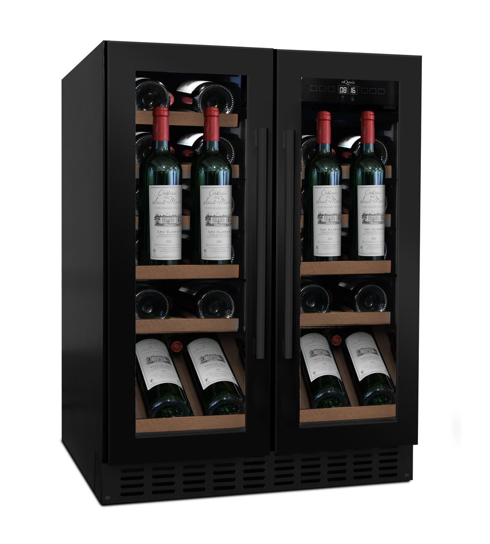 Under counter wine cooler WineCave 60D2 Anthracite Black Presentation shelf