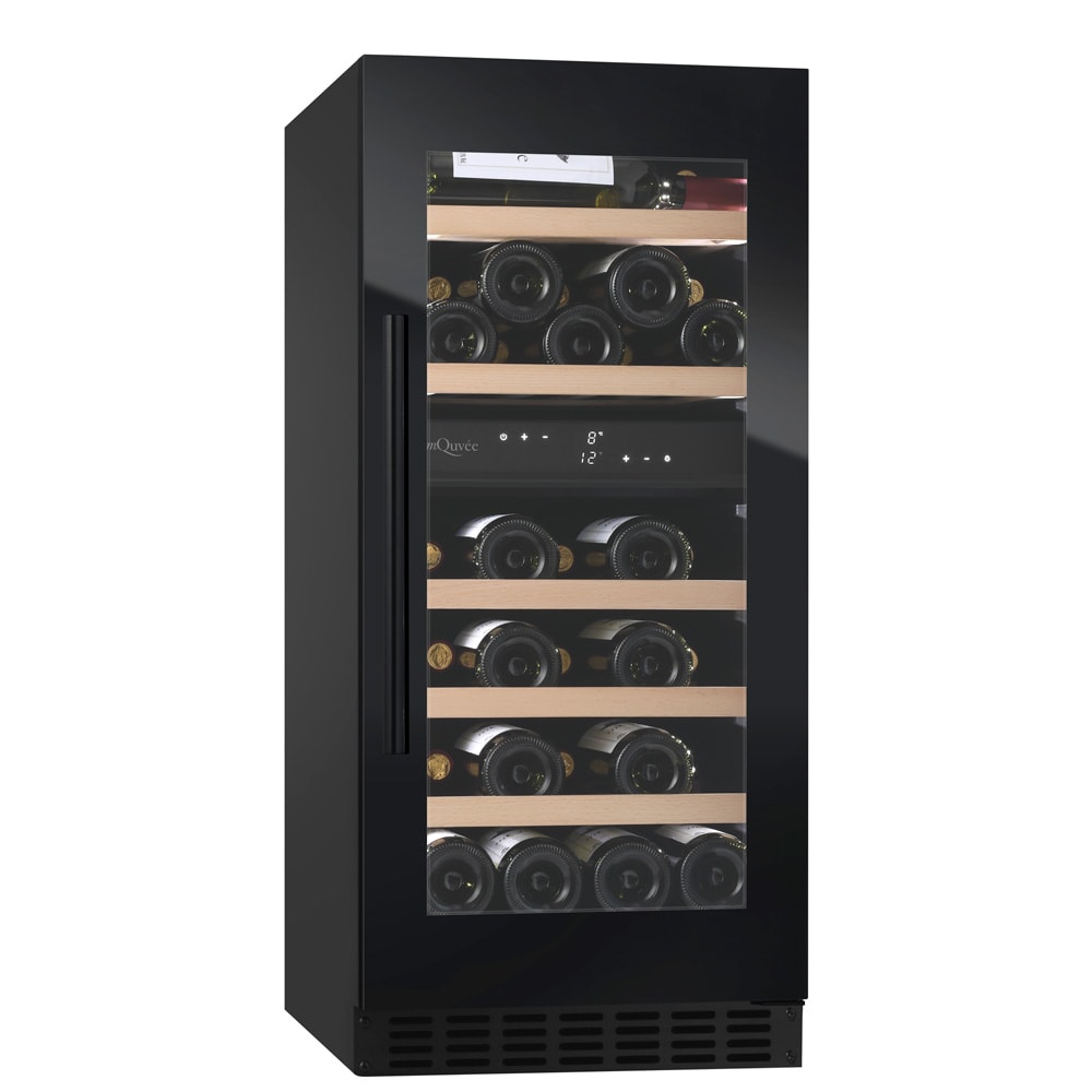 Cantinetta per Vino da Incasso Doppia Temperatura - WineChamber 800 30D  Fullglass Black - mQuvée