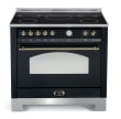Range cooker - Dolce Vita 90 cm (1 oven) (Black/Brassed) Induction