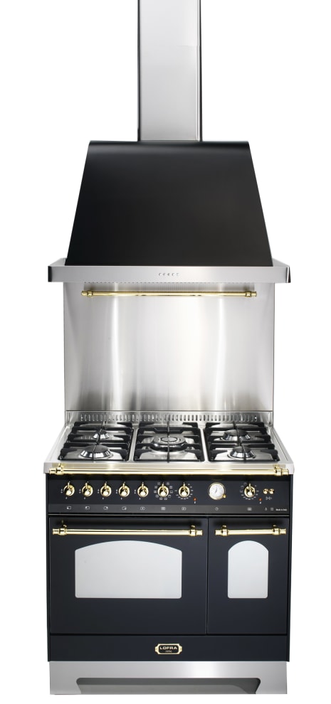 Cooker package Black/Brass - Dolce Vita 90 cm (cooker + extractor hood + splashback)
