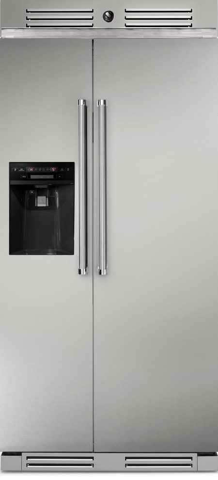 (B-Vara) - Fristående Kylskåp med dubbeldörr - 90 cm - Inox/Chrome
