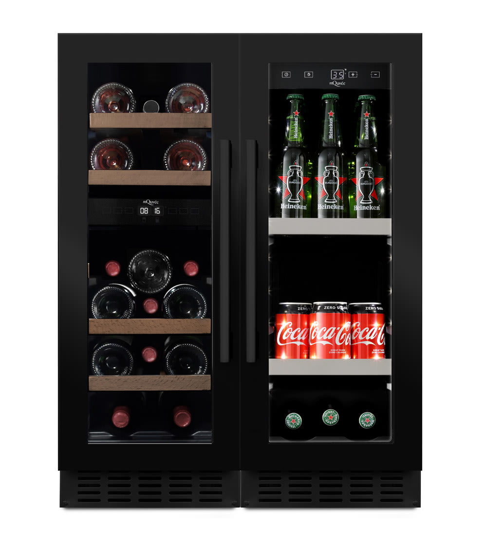 Wine and beer cooler combination package 60 Anthracite Black