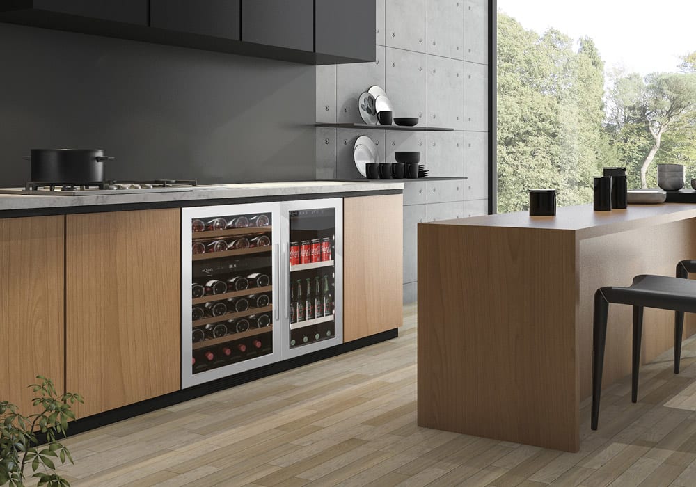 Wine and beer cooler combination package 90 Stainless