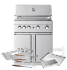 stainless-collection-freistehender-gasgrill-mit-4-brennern-und-infrarotbrenner-inkl-zubehorpaket