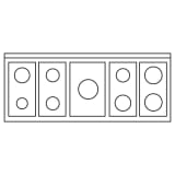 dolce-vita-gasherd-150-cm-2-backofen-schwarz-messing