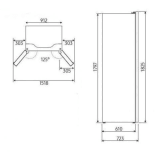 outlet-dolce-vita-kjoleskap-svart-messing-90-cm