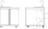 outlet-black-collection-modul-med-opvaskebord-og-opbevaringsskab